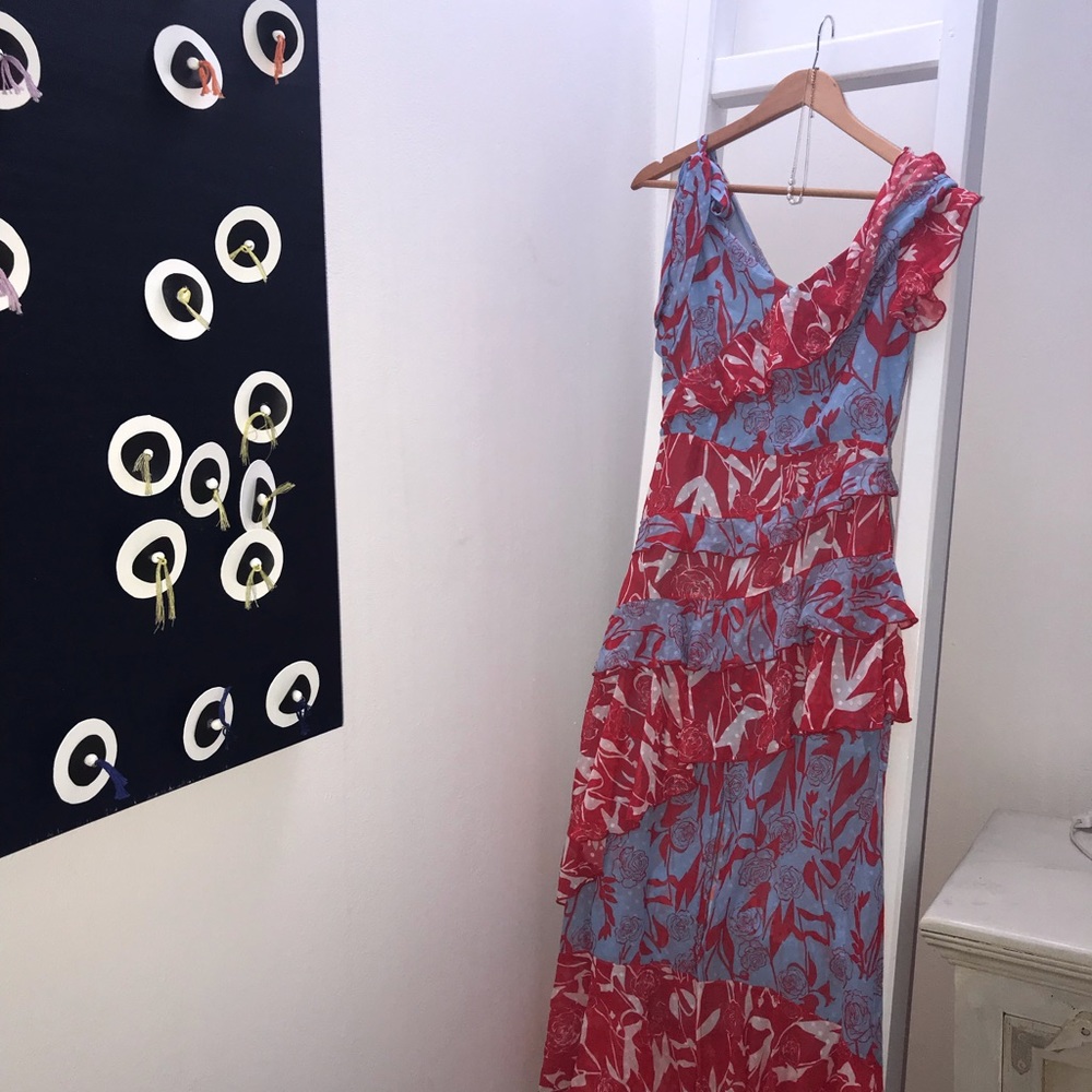 ASOS dress red and light blue - Picture 7 of 8